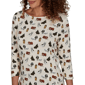 Petite Emaline Key Items 3/4 Sleeve Boat Neck All Over Dog Tee - image 5