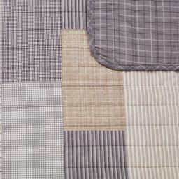 Home Retreat Lakeshore Plaid Grey Soft Cotton 2pc. Quilt Set