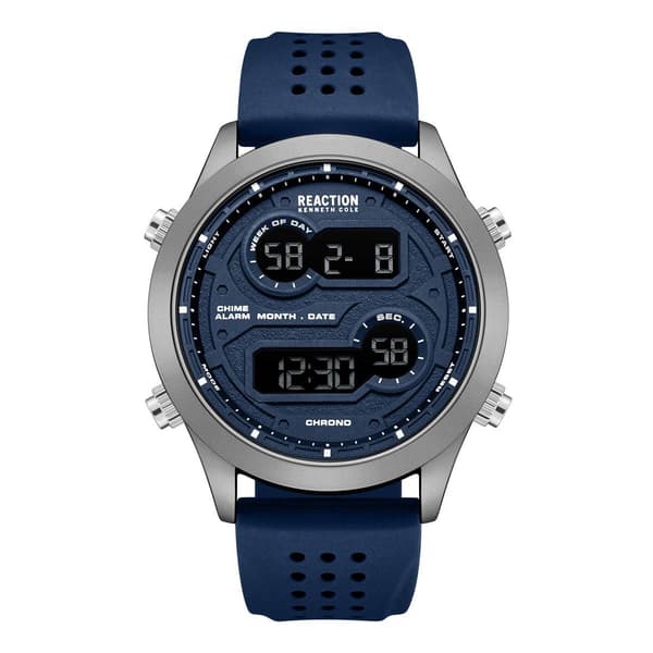Mens Kenneth Cole Reaction(R) Blue Dial Digital Watch -KRWGP7005502 - image 