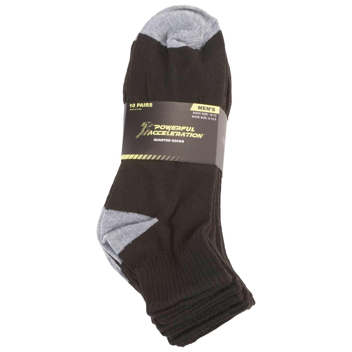 Mens Accelerate Accessories 10pk. Quarter Toe Socks