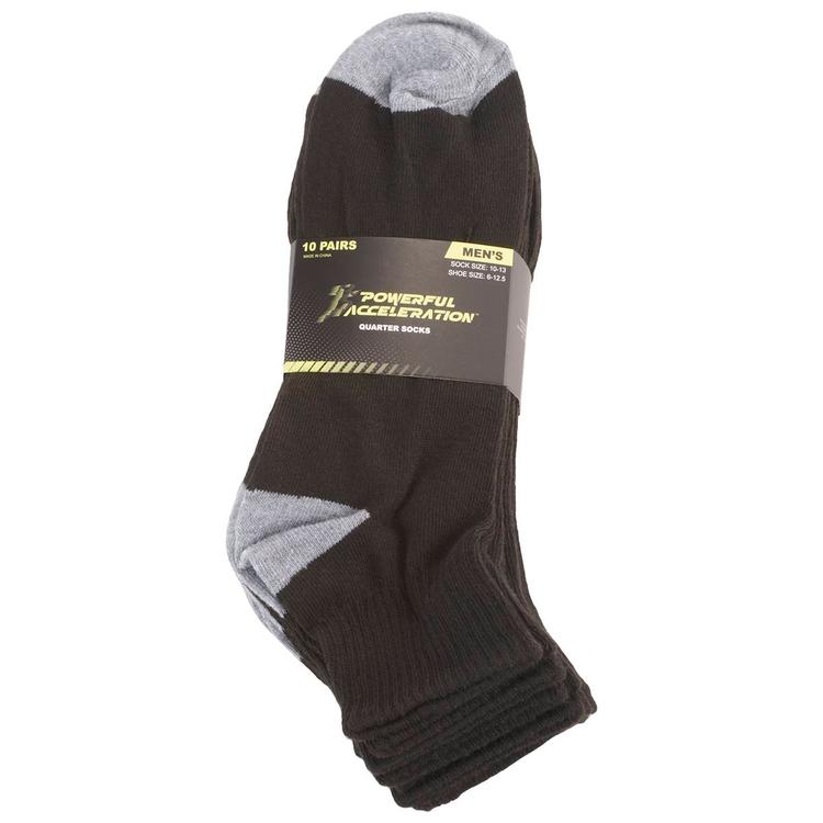 Mens Accelerate Accessories 10pk. Quarter Toe Socks