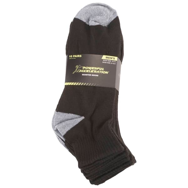 Mens Accelerate Accessories 10pk. Quarter Toe Socks - image 