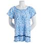Womens Absolutely Famous Short Sleeve Pattern Marilyn Neck Top - image 1
