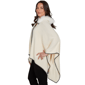 Petites Emaline Country Code Solid V-Neck Knit Cape - image 3