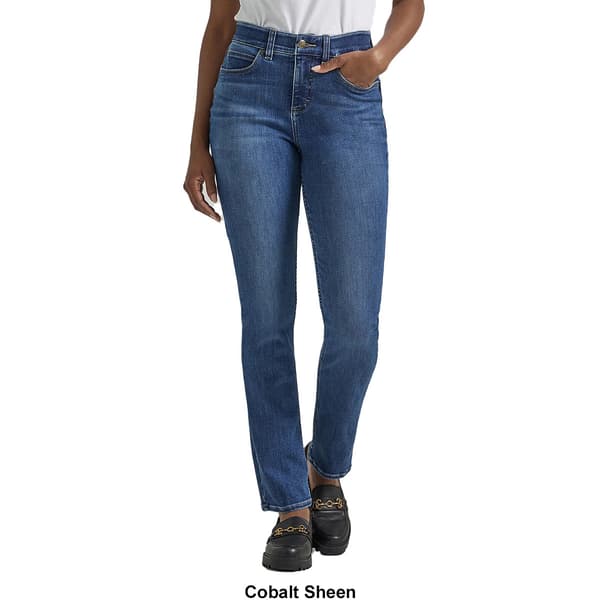 Petites Lee Ultra Lux Mid Rise Comfort Straight Leg Jeans