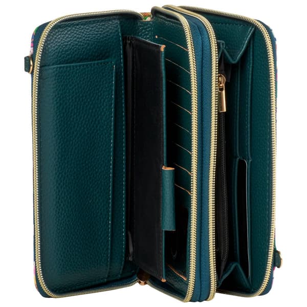Womens Julia Buxton Ultimate Crossbody Wallet - Autumn Garland