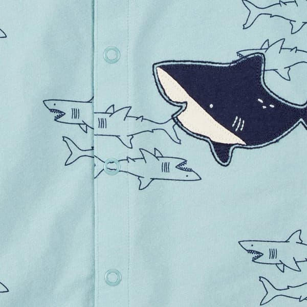 Baby Boy &#40;NB-24M&#41; Carter&#8217;s&#174; Shark Snap Up Romper