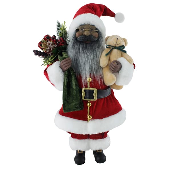 Windy Hill Traditional Black Santa w/ Bear - image 