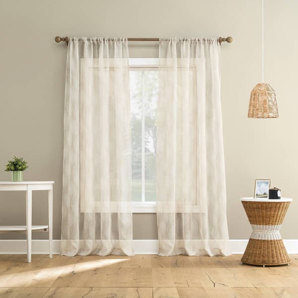 No 918 Neptune Geometric Sheer Panel Curtain