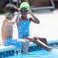 Toddler Girls Dolfin® Fin Floats Criss-Cross One Piece Swimsuit - image 5