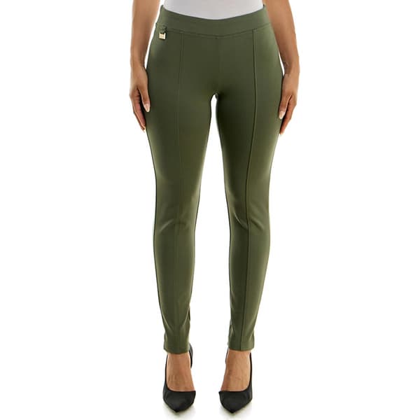 Womens Zac & Rachel Solid Compression Pull On Pants