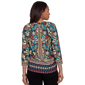 Womens Ruby Rd. Tropical Noir 3/4 Sleeve Paradise Tropic Blouse - image 2
