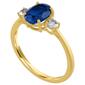 Gemstone Classics&#8482; Oval Created Blue Sapphire 10kt. Gold Ring - image 2
