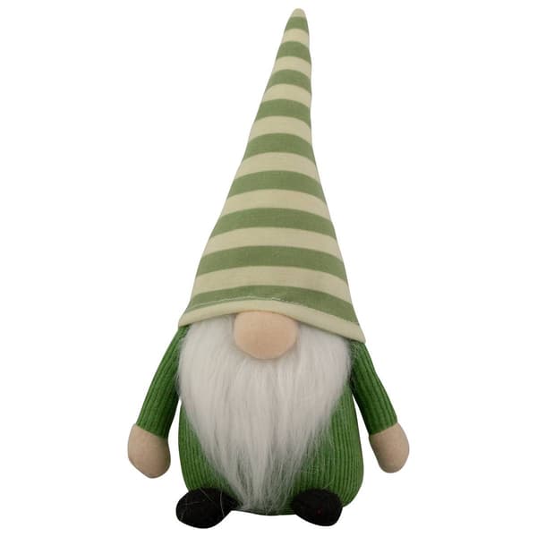 Northlight Seasonal Green Striped Hat Springtime Boy Gnome