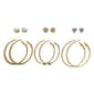 Ashley 6pr. Gold-Tone AB Crystal Stone & Hoops Earrings Set - image 1