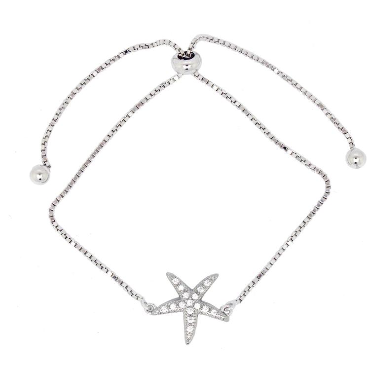 Sterling Silver Starfish Adjustable Bracelet