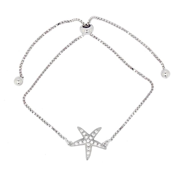 Sterling Silver Starfish Adjustable Bracelet - image 