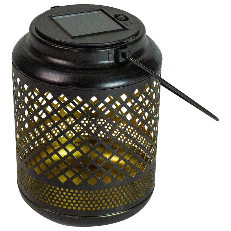 Northlight Seasonal 7in. Diamond-Cut LED Solar Lantern