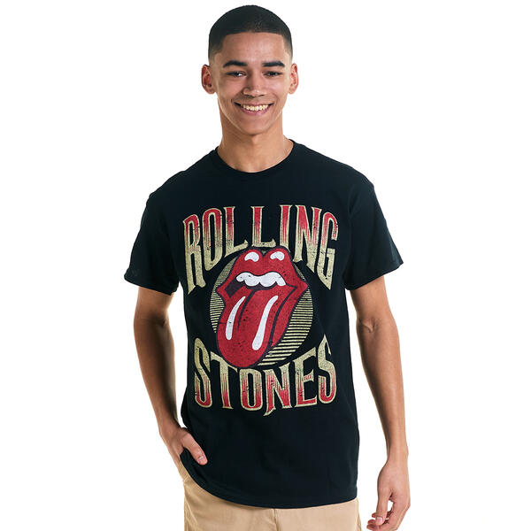 Young Mens Rolling Stones Short Sleeve Graphic Tee - Black - image 