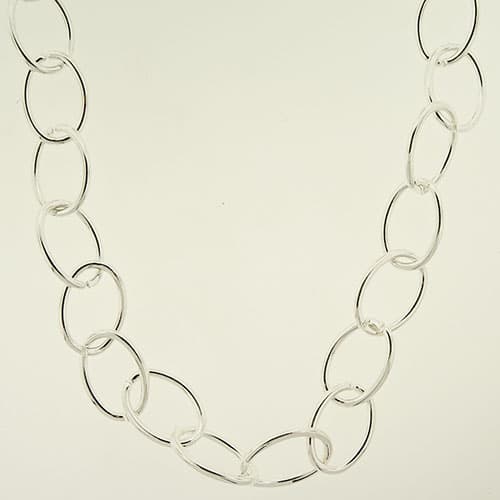 Wearable Art Silver-Tone Large Links Necklace - image 