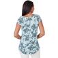 Womens Emaline Key Items Abstract Cap Sleeve Blouse - image 2