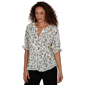 Womens Emaline La Vita Costiera Elbow Sleeve Floral Blouse - image 3