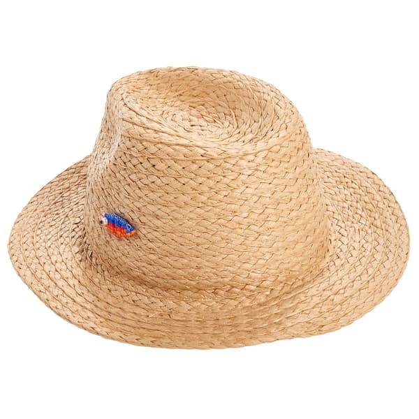 Womens Betsey Johnson Bead Fish Panama Hat