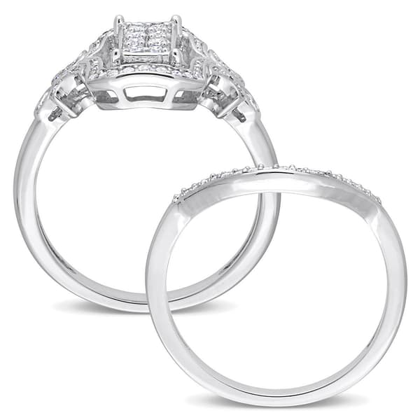 Diamond Classics™ 3/8ctw. Diamond Sterling Silver Bridal Ring Set