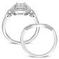 Diamond Classics&#8482; 3/8ctw. Diamond Sterling Silver Bridal Ring Set - image 4
