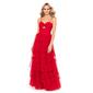Juniors Blondie Nites Tiered Mesh Key Hole A-Line Dress - image 1