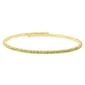 Athra 14kt. Gold over Brass & Light Green Crystal Coil Bracelet - image 1