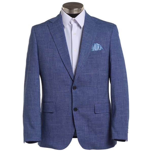 Mens Allyn St. George Marled Sport Coat - Mid Blue Sharkskin - image 