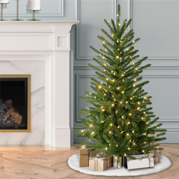 Puleo International 4.5ft. Pre-Lit Mountain View Spruce Tree