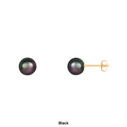 Splendid Pearls 14kt. Gold 6mm Round Pearl Stud Earrings