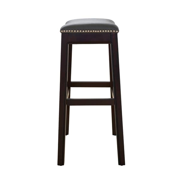 New Ridge Home Goods Julian 30in. Bar-Height Wood Barstool