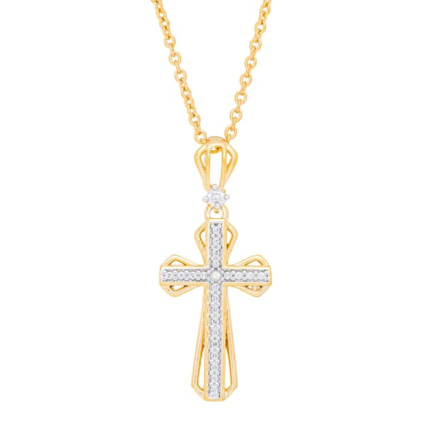 Accents by Gianni Argento Diamond Accent Cross Pendant - image 