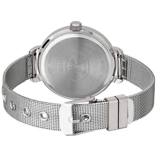 Womens Laura Ashley&#174; Silver Mesh Watch LA31026SS