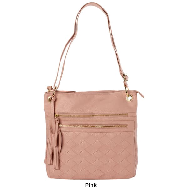 Bueno Woven Panel Large Crossbody