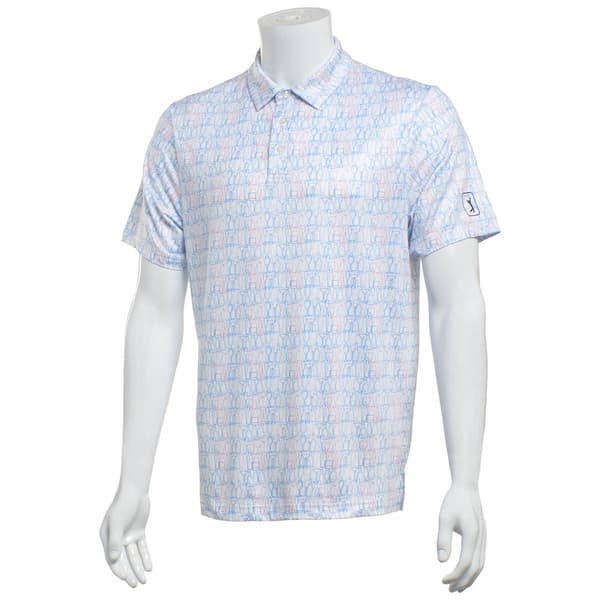 Mens PGA Tour(R) Linear Cocktail Button Down Shirt - image 