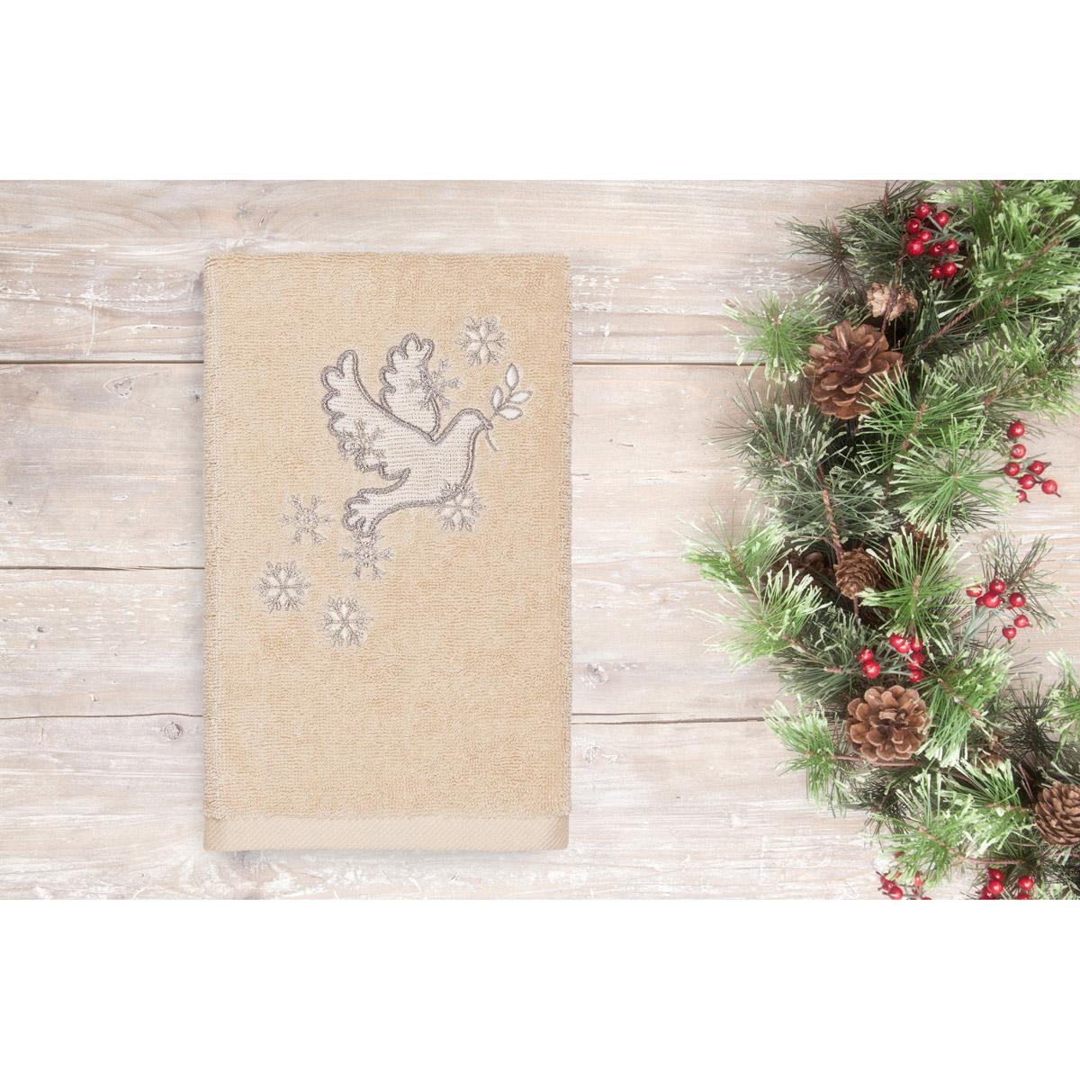 Linum Home Textiles Christmas Dove Hand Towel