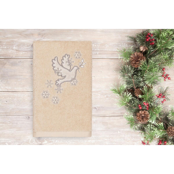 Linum Home Textiles Christmas Dove Hand Towel - image 