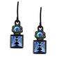 1928 Jet with Montana Square Drops Earrings - image 1