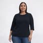 Plus Size Hasting & Smith 3/4 Sleeve Solid Round Neck Tee - image 7