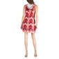 Womens 24/7 Comfort Apparel Hooded Chevron Mini Shift Dress - Red - image 3
