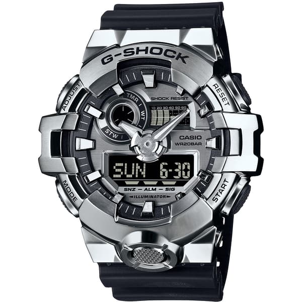 Mens G-Shock Black & Silver Analog & Digital Watch - GM700-1A - image 