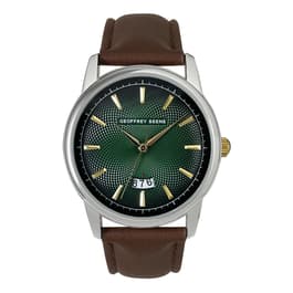 Mens Geoffrey Beene&#40;R&#41; Green/Brown Strap Watch - GB8223SLGR