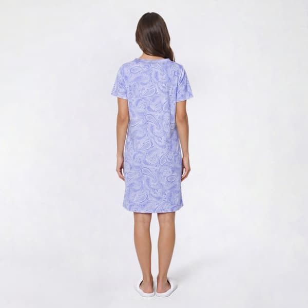 Womens Carole Hochman Short Sleeve Paisley Nightshirt