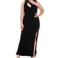 Juniors Plus Jump Ity One Shoulder Slit Sheath Dress - image 3