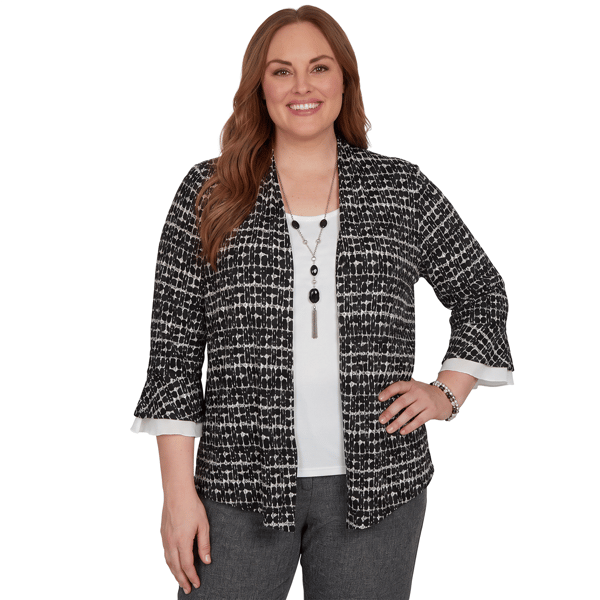 Plus Size Alfred Dunner Dinner Theater Two in One Top Blouse