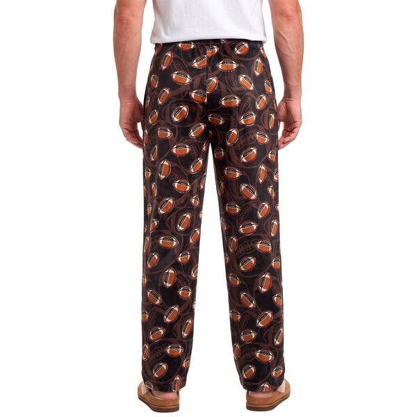 Preswick & Moore® Football Silky Fleece Pajama Pants - Black